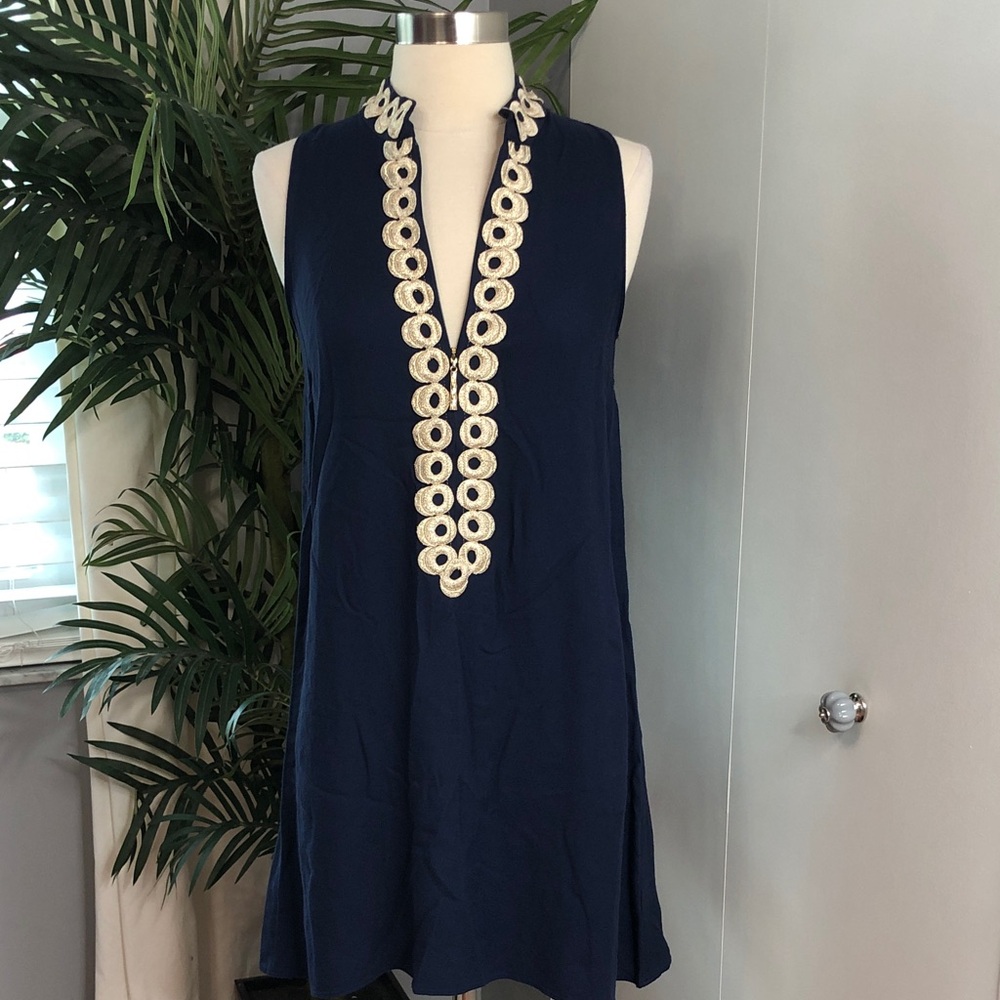 Lilly Pulitzer Navy Sleeveless Shift Dress